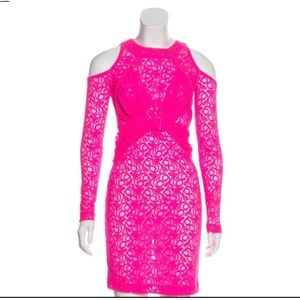 Hot pink lace dress